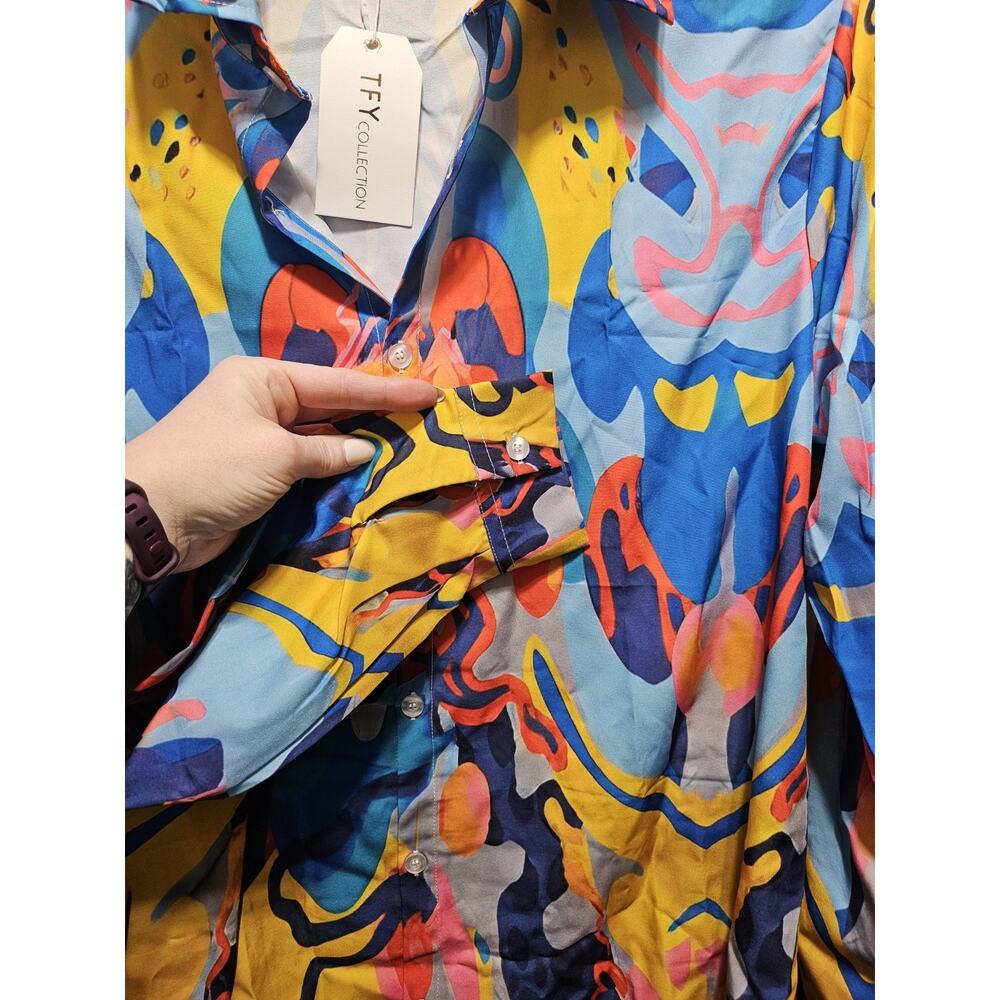 Colorful Abstract Print Shirt and Pants Set by TFY Collection - Picture 5 of 14